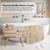 6 Piece Premium Towels Set, Soft Absorbent Microfiber Waffle Towels Bath 27 X 54 Hand 15 X 25 Washcloths 12 X 12 - 4 of 4
