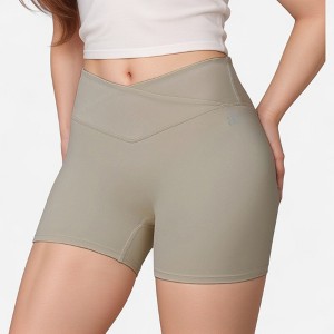 Anna-Kaci Active Women's High Waist V-Cut Active Shorts with Seamless Stretch Compression Fit and Contoured Flattering Silhouette - 1 of 4