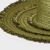 Paper Braid Wide Brim Floppy Hat with Fringe Details - Shade & Shore™ - 4 of 4