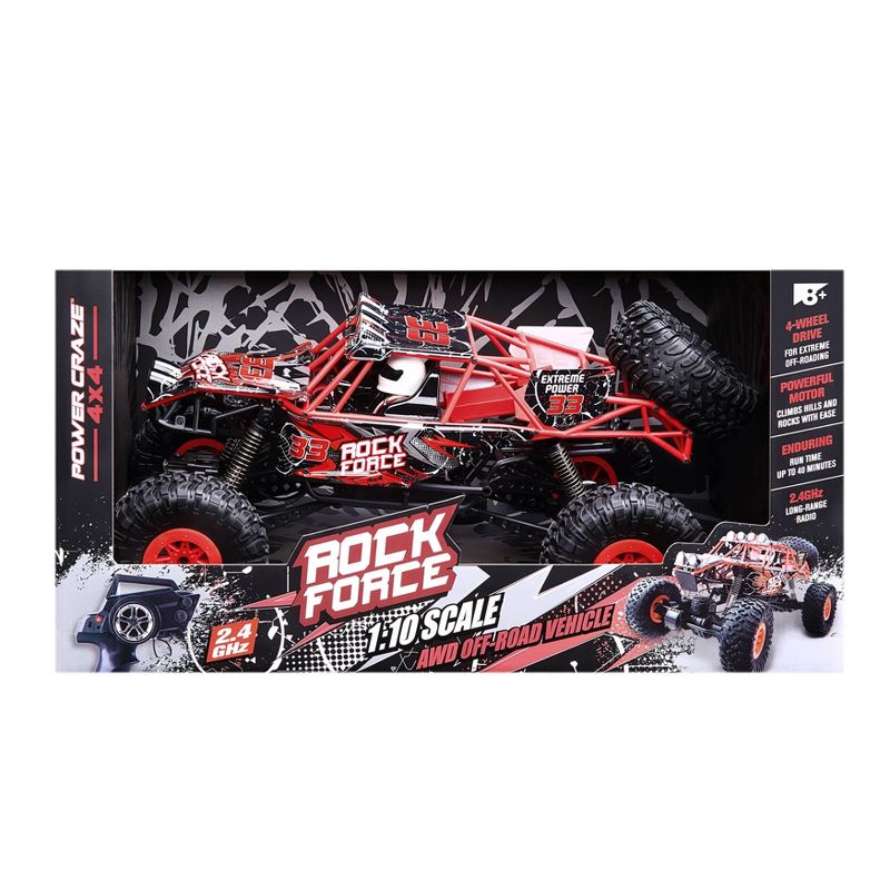 Power Craze Rock Force 4x4 RC Buggy 1:10 Scale - Red, 4 of 11