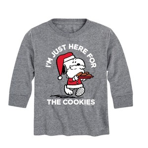 Boys' - Peanuts - Christmas Fun Long Sleeve Graphic T-Shirt - 1 of 4