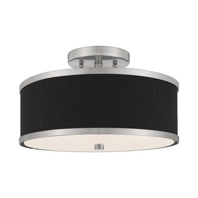Livex Lighting Park Ridge 2 - Light Semi-Flush Mount in  Brushed Nickel