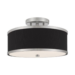 Livex Lighting Park Ridge 2 - Light Semi-Flush Mount in  Brushed Nickel - 1 of 4