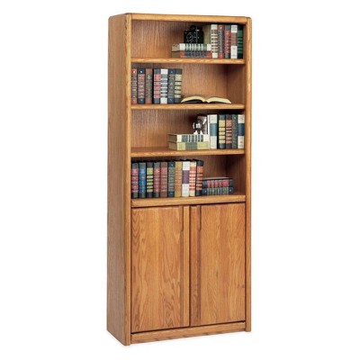 70" Bookcase with Lower Doors Brown - Martin Furniture