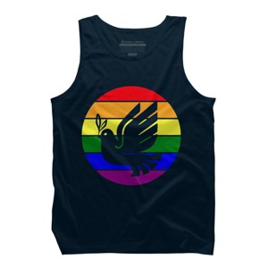 Design By CreativeHT Humans Dove Olive Branch Rainbow Pride By CreativeHT Tank Top - 1 of 2