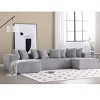 131"Modular Sectional Couch,U-Shaped Sofa,Chaise Lounge Sofa,Corduroy Striped Fabric,Upholstered 4 Seater Couch For Living Room,Bedroom-Cuddlewood - 3 of 4