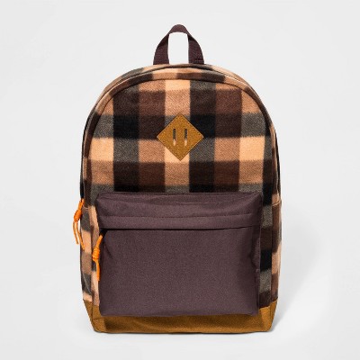 plaid backpack