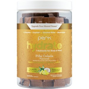 Perk Hydrate Electrolyte Stickpacks Pina Colada Flavored (20 Packets) - Coconut Water, CDP-Choline, L-Theanine, Gluten-Free - 1 of 4