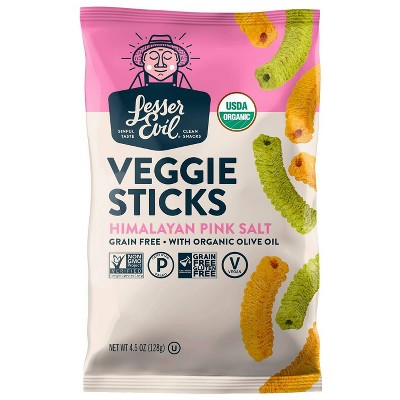 LesserEvil Veggie Sticks Himalayan Pink Salt - 5oz