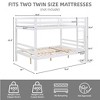 Kumasinova Bunk Bed with Thick Posts,Wood Bunk Bed with Ladder,High Guardrail for Kids Teens Bedroom,No Box Spring Needed - 3 of 4