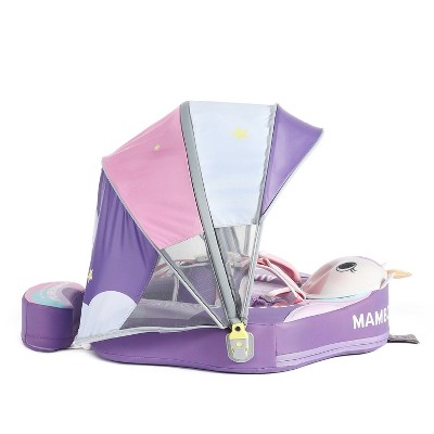Mambobaby Sunny Navigator Baby Pool Float with Canopy Novelty Float - Unicorn Pink