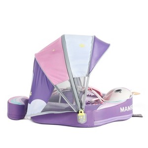 Mambobaby Sunny Navigator Baby Pool Float with Canopy Novelty Float - Unicorn Pink - 1 of 4