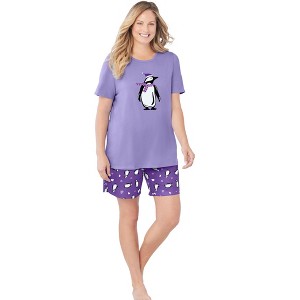 Dreams & Co. Knit Pj Short Set - 1 of 4