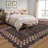 Acekool Washable Scalloped Area Rug Non Slip Low Pile Modern Border Carpet for Living Room Bedroom Dining Room Nursery Home Office - 3 of 4
