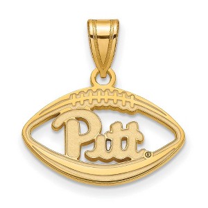 Black Bow Jewelry 14k Yellow Gold Plated Sterling Silver Pittsburgh Panthers NCAA Pendant - 1 of 4