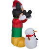 Gemmy Animated Airblown Inflatable Mickey Putting Hat on Snowman Scene Disney, 6 ft Tall - 4 of 4