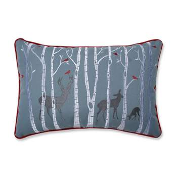 11.5"x18.5" Indoor Christmas Woodland Deer Rectangular Throw Pillow - Pillow Perfect