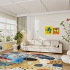 Famapy Off-White Chenille 4 Seater Sofa Wooden Frame with Plush Cushions and Matte Finish - 2 of 4