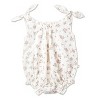 Organic Tie Shoulder Bubble Romper - English Roses - 2 of 4