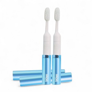 Bliss Electric Travel Toothbrush Set - Portable Sonic Toothbrush with 2 Brush Heads, Protective Cap & Waterproof - 1 of 4