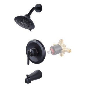 WOWOW Single-Handle 5-Spary Settings Round Shower Faucet with Tub Spout (Valve Included) - 1 of 4