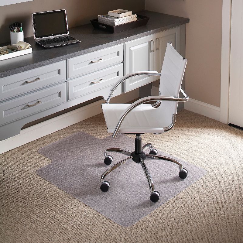 3'x4' Rectangle With Lip Solid Office Chair Mat Clear - Emma and Oliver, 3 of 8
