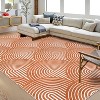 Washable Area Rug Modern Abstract Low Pile Non Slip Stain Resistant Foldable Carpet for Living Room Bedroom Study Room - 2 of 4