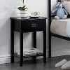 VECELO 1/2PCS 2-tier Nightstand Modern Side End Tables with Drawer & Open Shelf for Living Room, Bedroom - 2 of 4