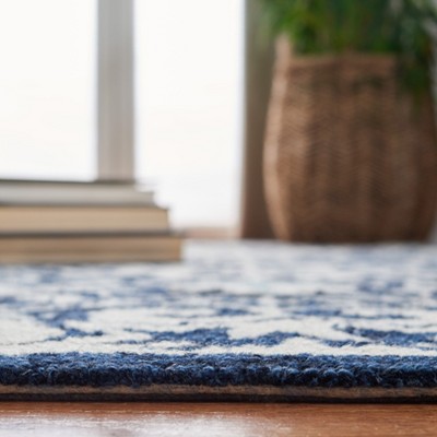 Hand-Tufted Americana Light Blue Wool Area Rug - 9' x 12'