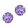 SHINE by Sterling Forever Sterling Silver 7mm Rainbow CZ Studs - 4 of 4