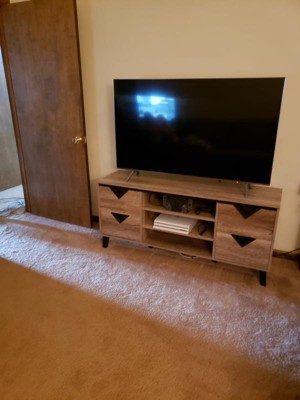 Beacon Modern And Contemporary Wood Tv Stand For Tvs Up To 55