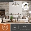 VAXCEL Elgin 5 Light Black and Gold Contemporary Chandelier Clear Glass - 2 of 4