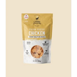 Canine Cravers Single Ingredient Air Dried Dog Treats – Farm Fresh Chicken Breast - 5.3 oz Pouch - 1 of 4