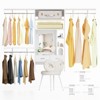 Aheaplus 96'' Floating Closet Organizer with Makeup Vanity, Heavy-duty Wall-mounted Closet System with Hanging Rods - 2 of 4