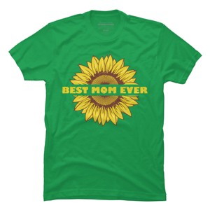 Men's Design By Humans Happy Mothers Day Best Mom Ever Sunflower By CarambaArt T-Shirt - 1 of 2