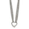 Chisel Stainless Steel Polished Heart on a 17" Cable Chain Necklace Multi Strand Necklace - 4 of 4