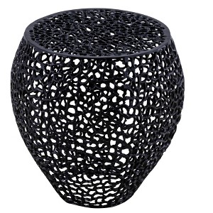 NicBex Modern 20" Round Aluminium Coffee Table with Hollow Design for Living Room and Bedroom - 1 of 4