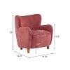 Christopher Knight Home Bacho Cozy Wingback Upholstered Accent Chair - 3 of 4