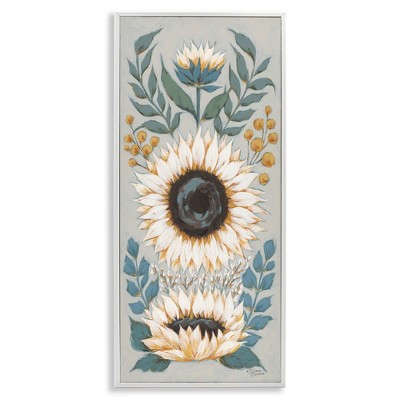 Stupell Industries Country Sunflower Blossoms Botanicals, 10" x 24"
