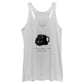 Women's Star Wars Darth Vader Mug I Like My Coffee On The Dark Side Racerback Tank Top