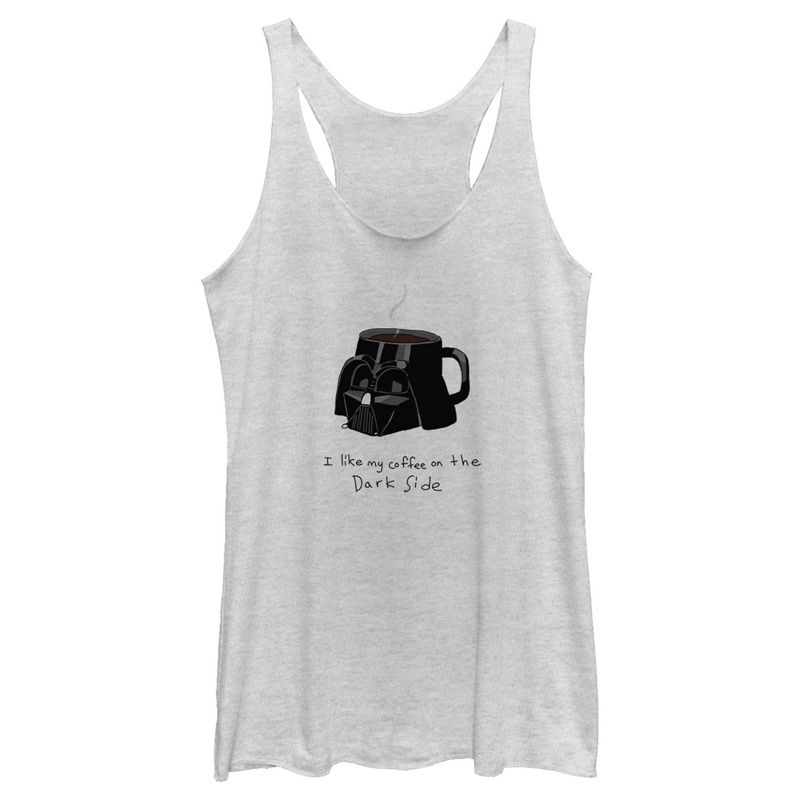 Women's Star Wars Darth Vader Mug I Like My Coffee On The Dark Side Racerback Tank Top, 1 of 4