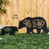 The Lakeside Collection Silhouette Bear Stakes Set of 2 - 2 of 2