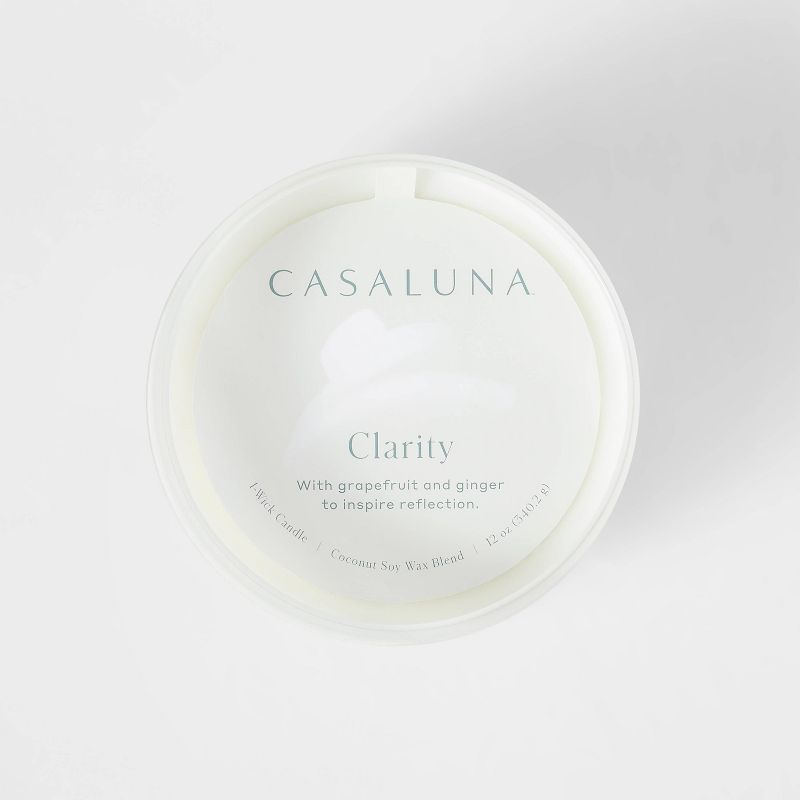 Clarity Fashion Salted Glass Wellness Jar Candle White - Casaluna™, 4 of 11