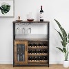 Wine Bar Cabinet with Detachable Wine Rack and Storage, Coffee Bar with Glass Holder, Small Sideboard - 3 of 4
