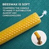 Hand Rolled Beeswax Candles 8 inch Set of 6 - Natural Beeswax Candles Honeycomb Perfect as Dinner Table Candles - 3 of 4