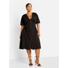 Rebdolls Women's Nila Button Detail Skater Midi Dress - 2 of 4