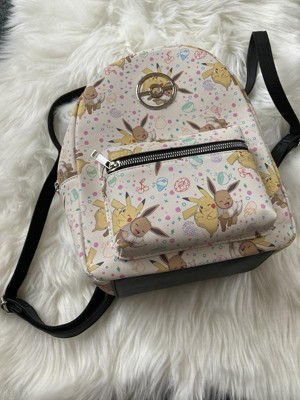 Zaino Pokemon per ragazze, Portachiavi Pikachu Pom Pom, Eevee Besties  Kids Borsa Scuola Glitter Rosa Zw