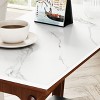 Kumasinova 23.6" Retro Walnut Finish Nightstand End Table,Elegant 2-Tier Side Table Rock Slab Wood Grain End Table for Living Room,Bedroom&Entryway - 4 of 4