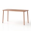 Gulches Red Long Outdoor Dining Table, Simple Waterproof Garden/Villa/Courtyard/Balcony Leisure Table - 2 of 4