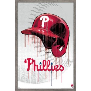 Trends International MLB Philadelphia Phillies - Drip Helmet 22 Framed Wall Poster Prints - 1 of 4